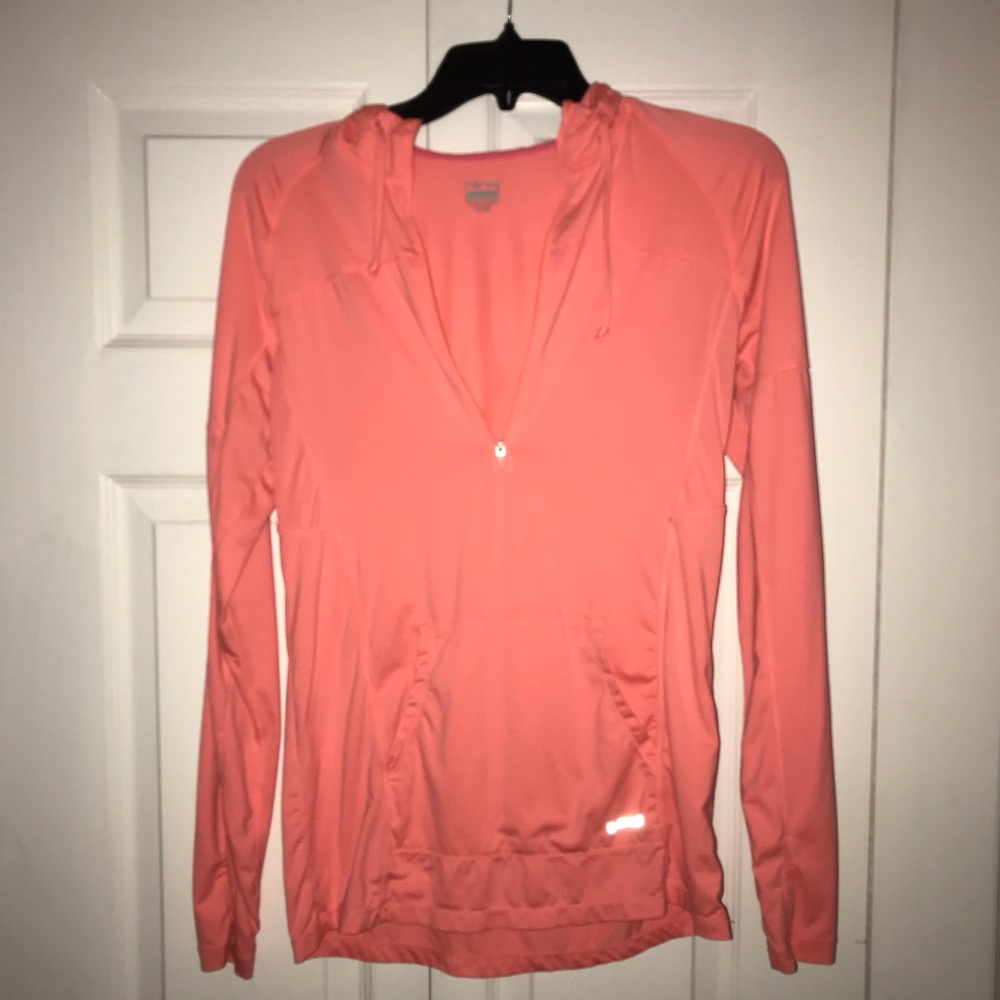 stretchy running half zip